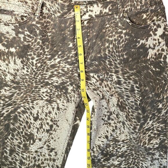 Chico's Jeans Women's Size 16 Chicos 3 Platinum Pony Print Tan Brown - Picture 7 of 8
